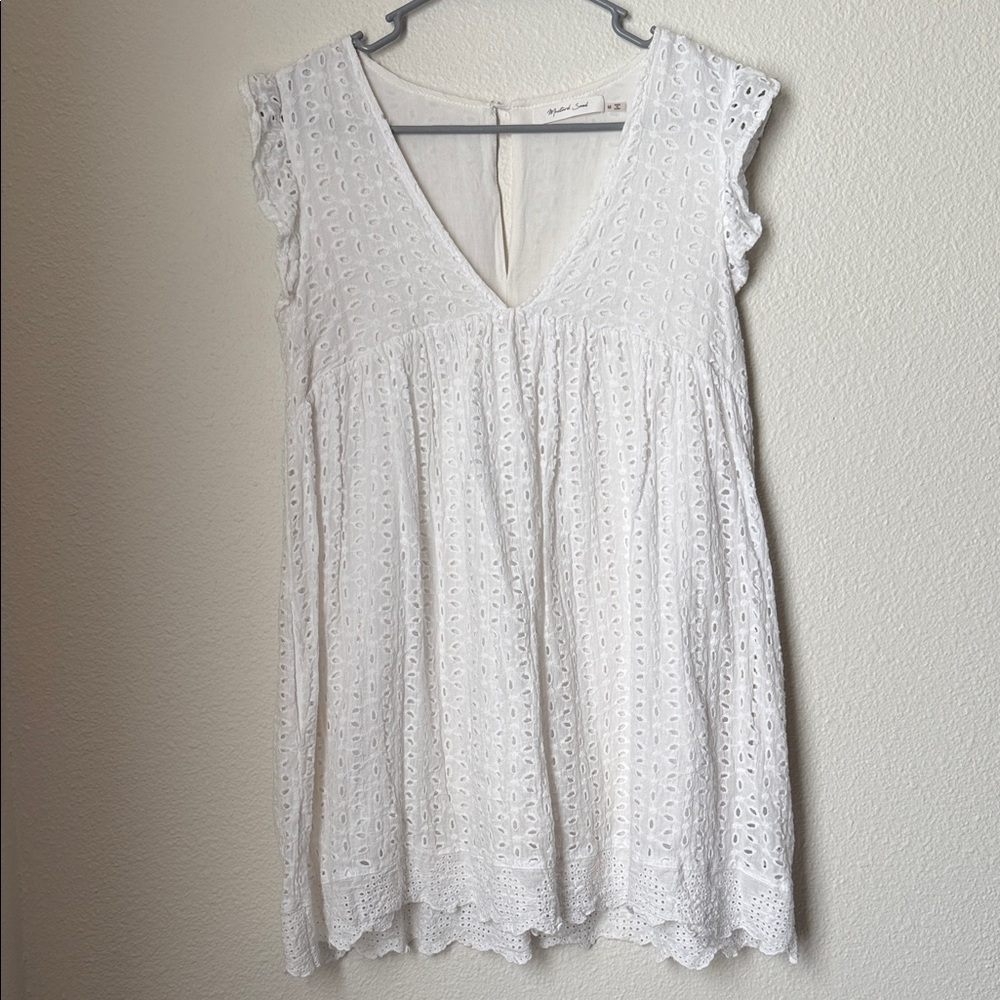 Mustard Seed White Eyelet Romper